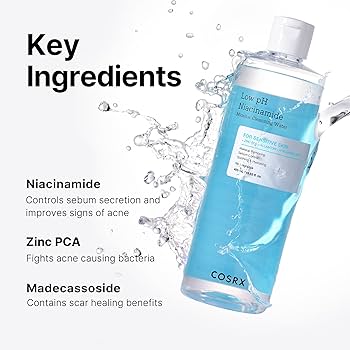 Amazon | COSRX クレンジングウォーター 400ml 弱酸性ナイアシン